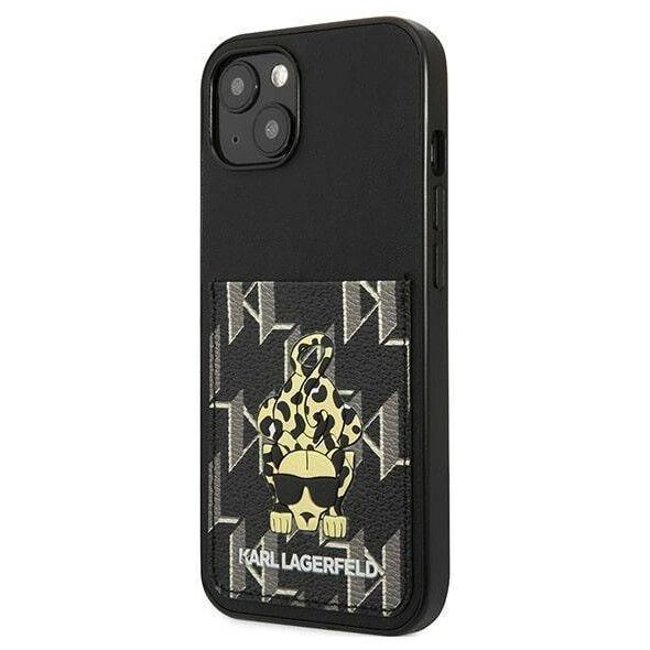Case IPHONE 13 Karl Lagerfeld Hardcase Karlimals Cardslot (KLHCP13MCANCNK) black 3666339049775