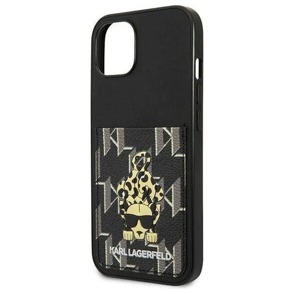 Case IPHONE 13 Karl Lagerfeld Hardcase Karlimals Cardslot (KLHCP13MCANCNK) black 3666339049775