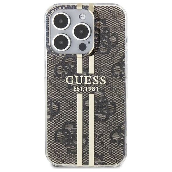 Original Case APPLE IPHONE 15 PRO MAX Guess Hardcase IML 4G Gold Stripe (GUHCP15XH4PSEGW) brown 3666339222857