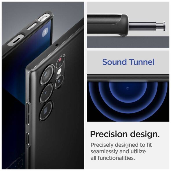 Case SAMSUNG GALAXY S22 ULTRA Spigen Thin Fit black 8809811855463