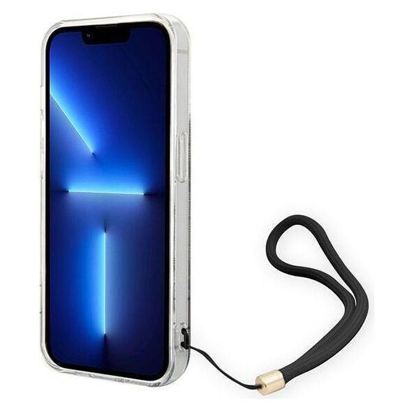 Original Case IPHONE 14 PRO Guess Hardcase 4G Print Strap (GUOHCP14LH4STW) brown 3666339093853