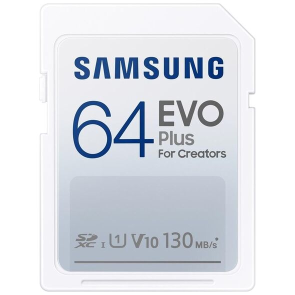 Samsung Evo Plus for Creators SDXC 64GB Class 10 U1 V10 UHS-I (MB-SC64K/EU) (SAMMB-SC64K-EU) έως 12 άτοκες Δόσεις