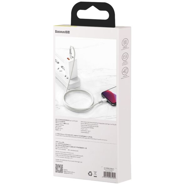 Baseus cable High Density PD USB-C - Lightning 2,0 m white 20W 6953156231955