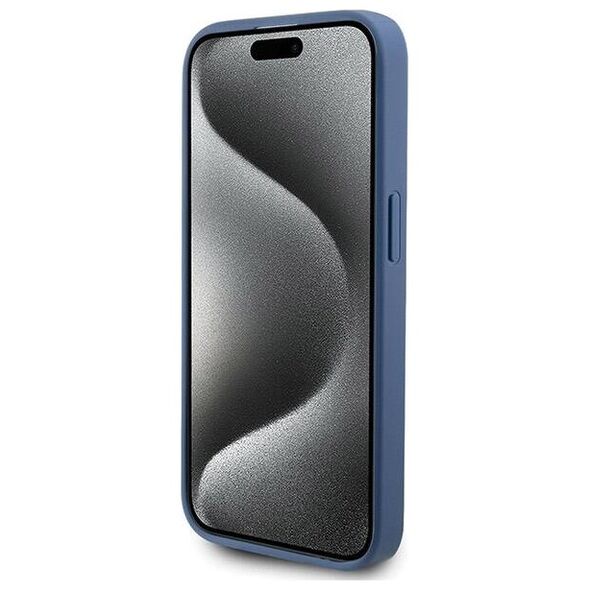 Original Case IPHONE 14 PRO Guess Hardcase 4G Collection Leather Metal Logo MagSafe (GUHMP14LG4GFRB) blue 3666339226589