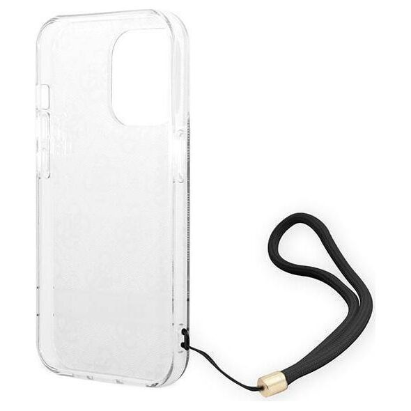 Original Case IPHONE 14 PRO Guess Hardcase 4G Print Strap (GUOHCP14LH4STK) black 3666339093815