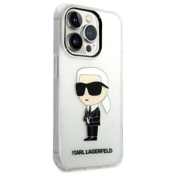 Original Case IPHONE 14 PRO Karl Lagerfeld Hardcase IML NFT Ikonik (KLHCP14LHNIKTCT) transparent 3666339087104