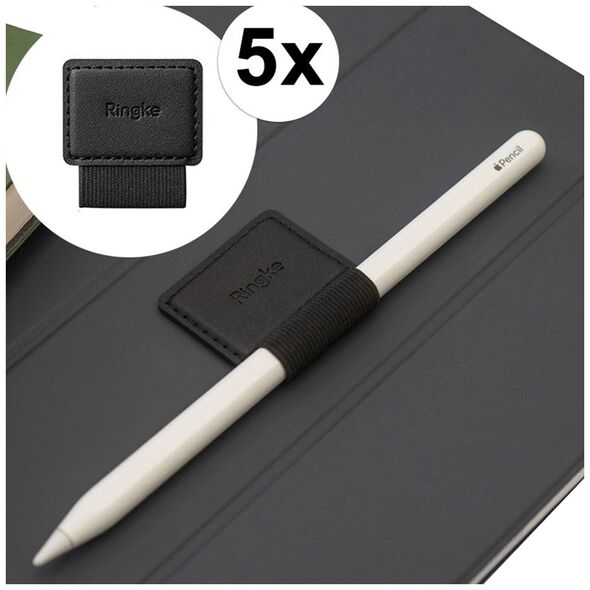 Ringke Ringke - Pen Holder (5 pack) - Ecological Leather, Textile, Elastic - Black 8809659043909 έως 12 άτοκες Δόσεις