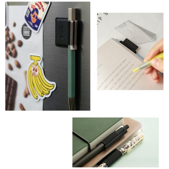 Ringke Ringke - Pen Holder (5 pack) - Ecological Leather, Textile, Elastic - Black 8809659043909 έως 12 άτοκες Δόσεις