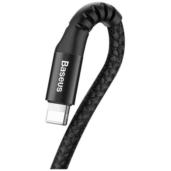 Baseus Spring-loaded cable Lightning 1m 2A (black) 6953156277397