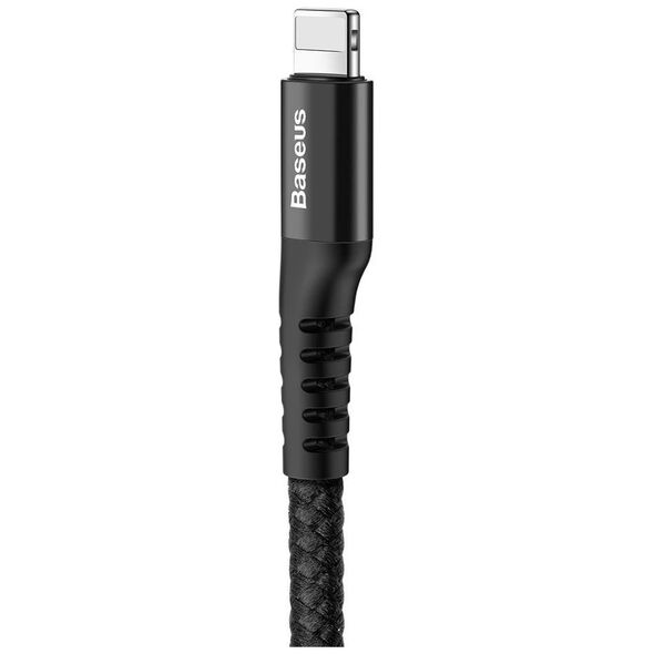 Baseus Spring-loaded cable Lightning 1m 2A (black) 6953156277397