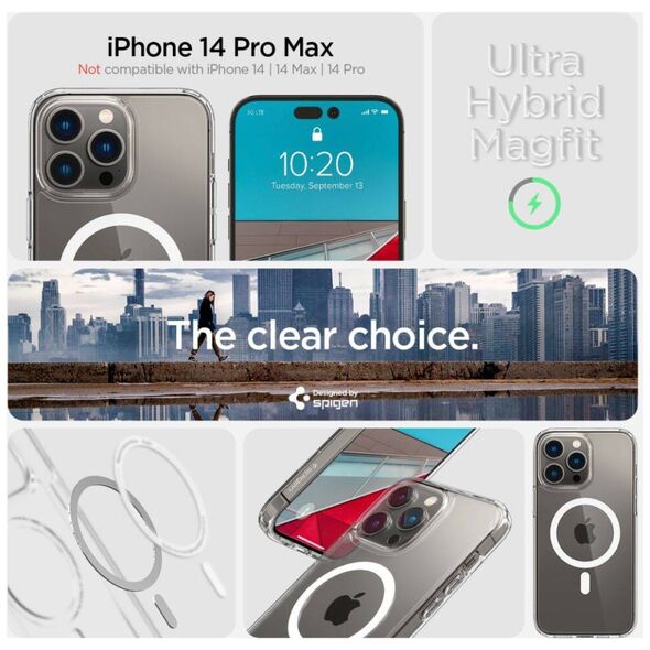 Case IPHONE 14 PRO MAX Spigen Ultra Hybrid Mag MagSafe white 8809811863567