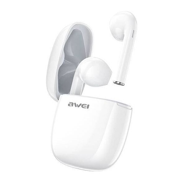 Bluetooth 5.0 TWS Headphones + AWEI Docking Station (T28) white 6954284000444