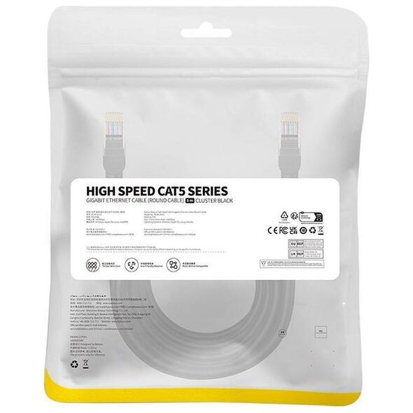 Baseus Ethernet CAT5, 8m network cable (black) 6932172637002
