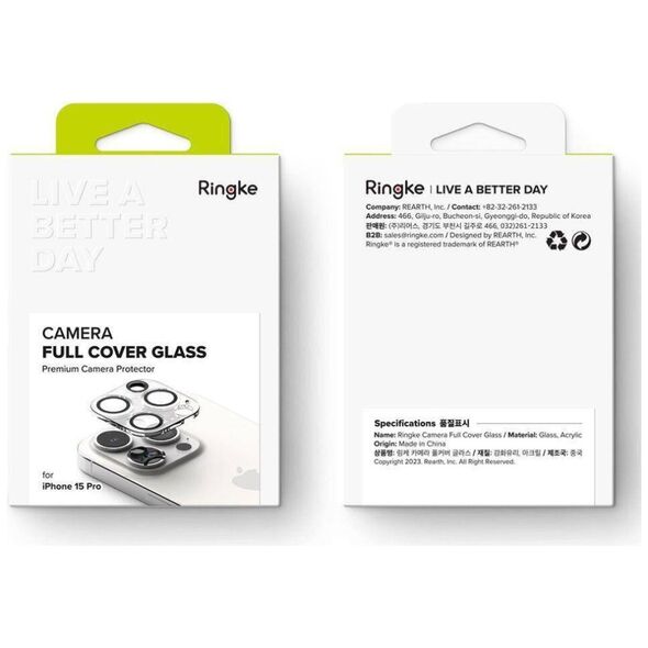 Tempered Glass APPLE IPHONE 15 PRO Ringke Camera Protector 2-pack 8809961781056