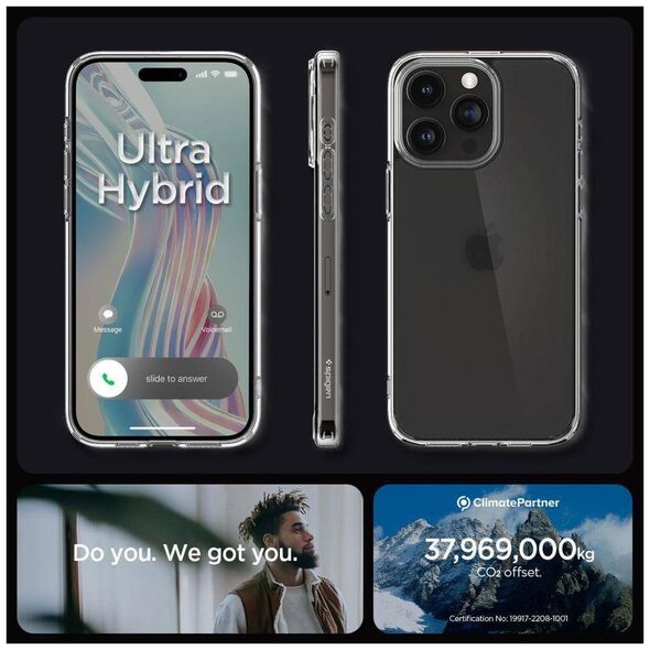 Case APPLE IPHONE 15 PRO Spigen Ultra Hybrid Crystal Frost transparent 8809896750394