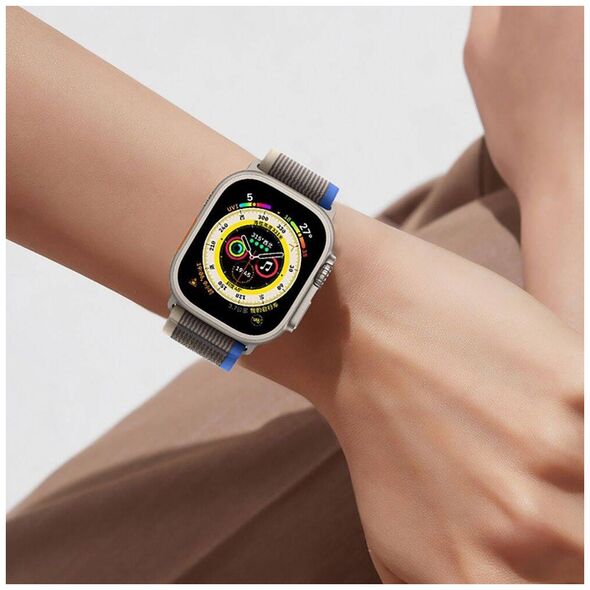 Strap for APPLE WATCH 4 / 5 / 6 / 7 / 8 / SE / ULTRA (42 / 44 / 45 / 49 MM) Tech-Protect Nylon black & red 9490713929742