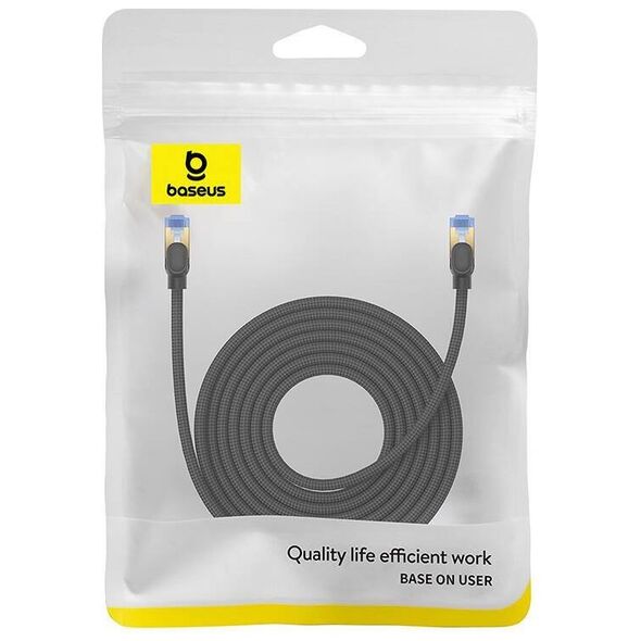 Braided network cable cat.7 Baseus Ethernet RJ45, 10Gbps, 8m (black) 6932172646622
