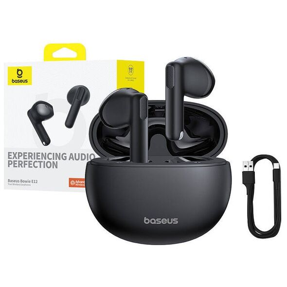 Earphones TWS Baseus Bowie E12 (black) 6932172637385