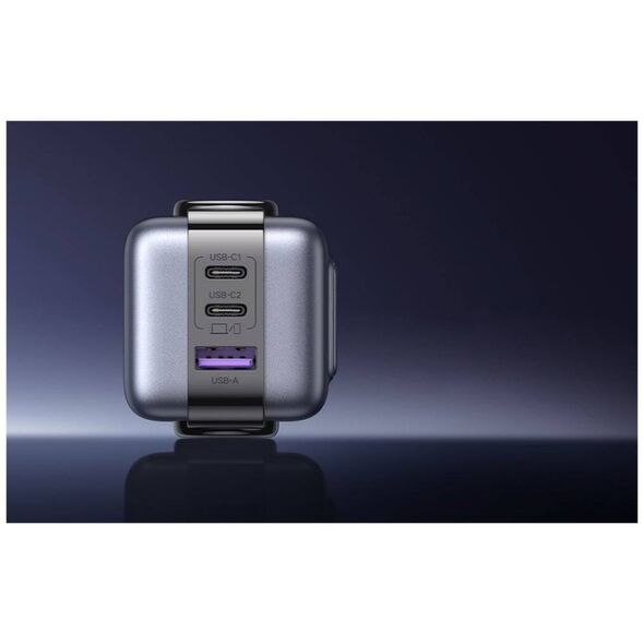 Ugreen Nexode RG mains charger (Robot GaN), 2x USB + USB-C, 65W (gray) 6941876236688