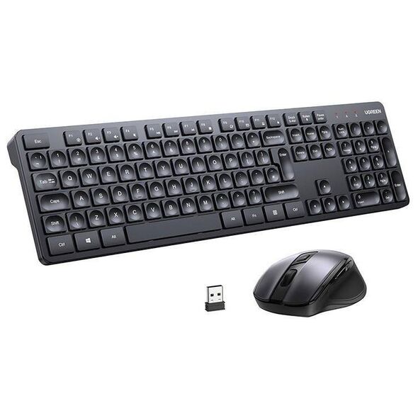 Ergonomic Mouse and Wireless Keyboard Combo UGREEN MK006 (Black) 6941876217205