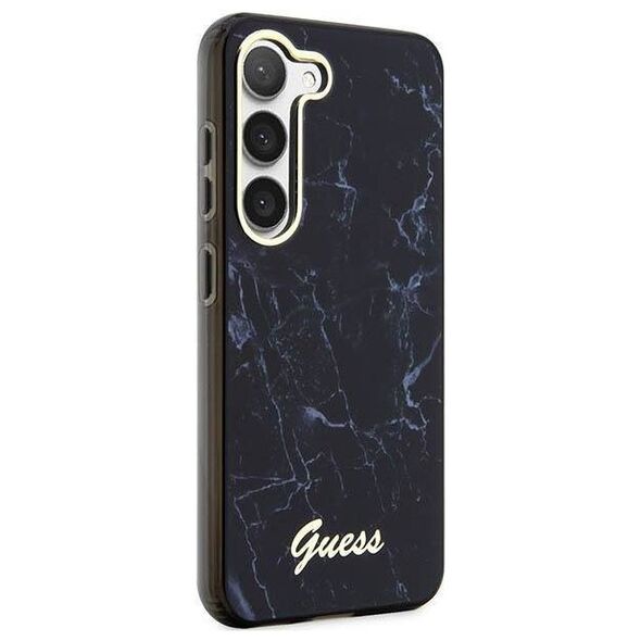 Original Case SAMSUNG GALAXY S23 Guess Hardcase Marble (GUHCS23SPCUMAK) black 3666339117375
