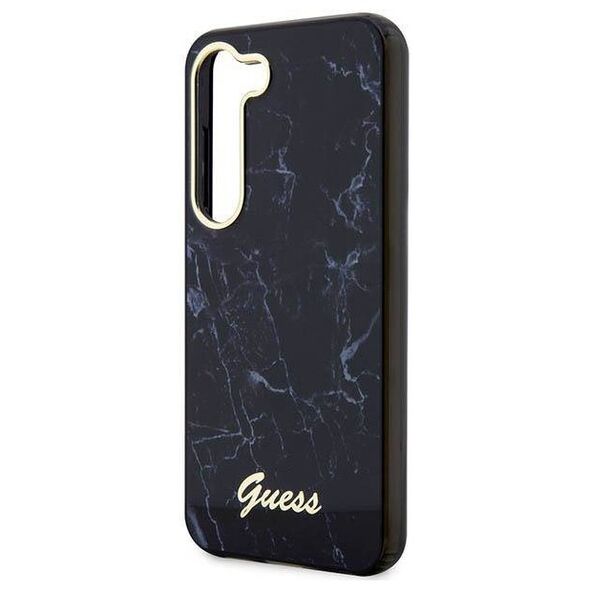 Original Case SAMSUNG GALAXY S23 Guess Hardcase Marble (GUHCS23SPCUMAK) black 3666339117375