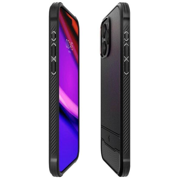 Case APPLE IPHONE 15 PRO Spigen Rugged Armor MagSafe Matte black 8809896750349