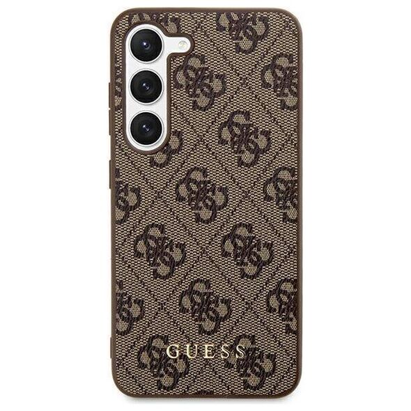 Original Case SAMSUNG GALAXY S24+ Guess Hard Case 4G Metal Gold Logo (GUHCS24MG4GFBR) brown 3666339241674