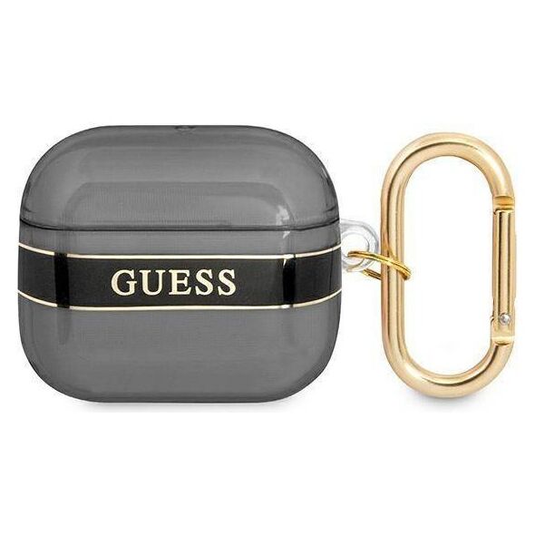 Case APPLE AIRPODS 3 Guess AirPods Strap Collection (GUA3HHTSK) black 3666339047061