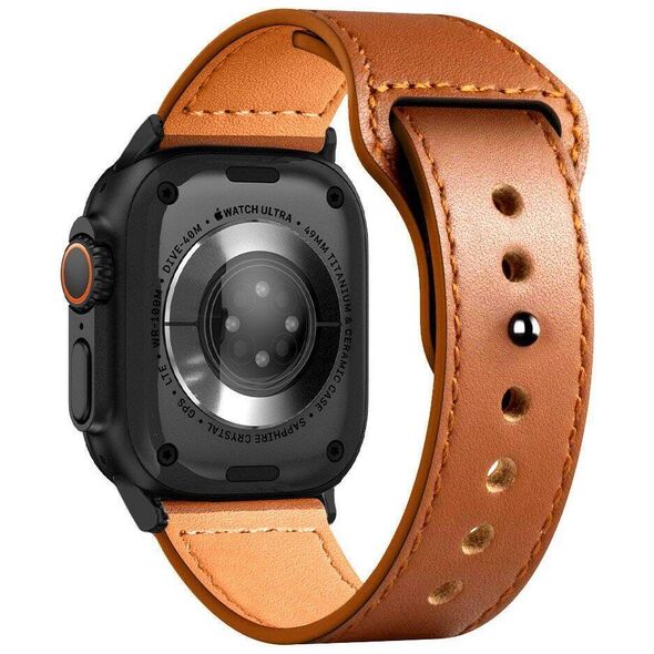 Strap for APPLE WATCH 4 / 5 / 6 / 7 / 8 / 9 / SE / ULTRA 1 / 2 (42 / 44 / 45 / 49 MM) Tech-Protect NaturalFit brown 5906302312634