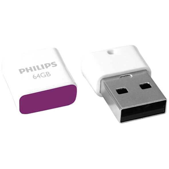 Philips Pico 64GB USB 2.0 Purple (FM64FD85B/00) (PHIFM64FD85B-00) έως 12 άτοκες Δόσεις