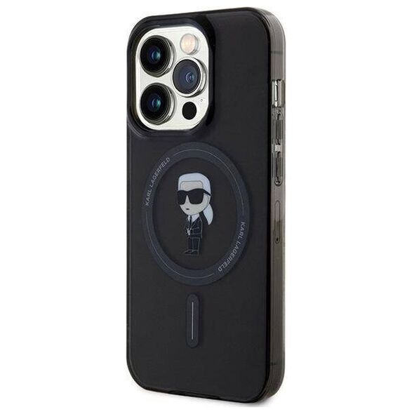 Original Case APPLE IPHONE 15 PRO MAX Karl Lagerfeld Hardcase IML Ikonik MagSafe (KLHMP15XHFCKNOK) black 3666339162184