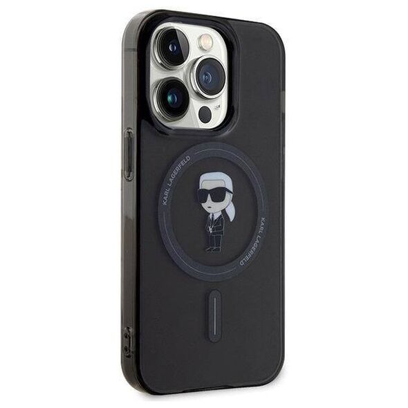 Original Case APPLE IPHONE 15 PRO MAX Karl Lagerfeld Hardcase IML Ikonik MagSafe (KLHMP15XHFCKNOK) black 3666339162184