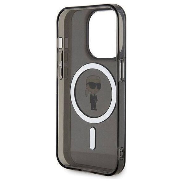 Original Case APPLE IPHONE 15 PRO MAX Karl Lagerfeld Hardcase IML Ikonik MagSafe (KLHMP15XHFCKNOK) black 3666339162184