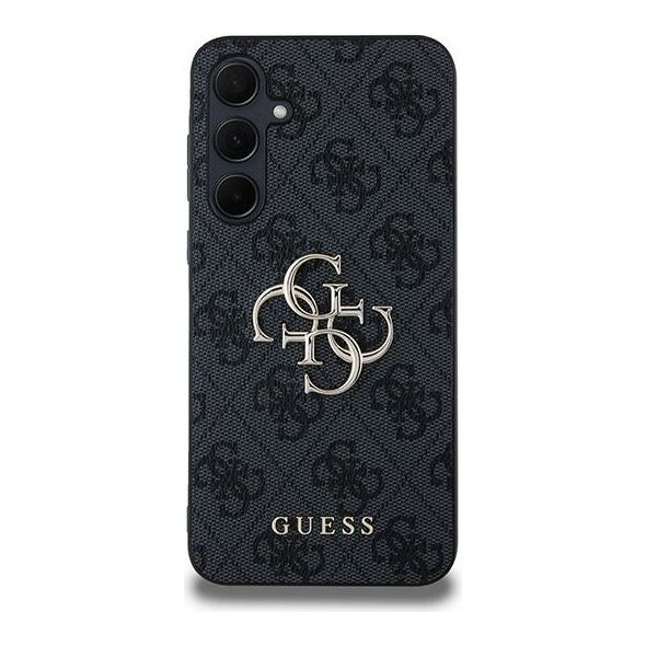 Guess case for Samsung Galaxy A35 GUHCSA354GMGGR black HC PU big 4G metal logo 3666339259563