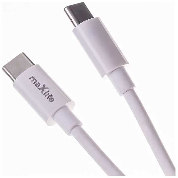 Maxlife MXTC-06-20C PD QC charger 1x USB-C 20W white + USB-C - USB-C cable 20W 5907457738393