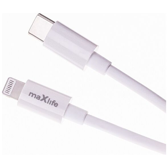 Maxlife MXTC-06-20AC PD QC charger 1x USB-C 1x USB 20W white + USB-C - Lightning cable 20W 5907457738423
