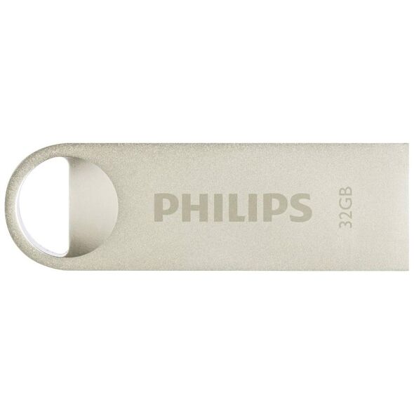 Philips Moon 32GB USB 2.0 Stick Ασημί (FM32FD160B/00) (PHIFM32FD160B-00) έως 12 άτοκες Δόσεις