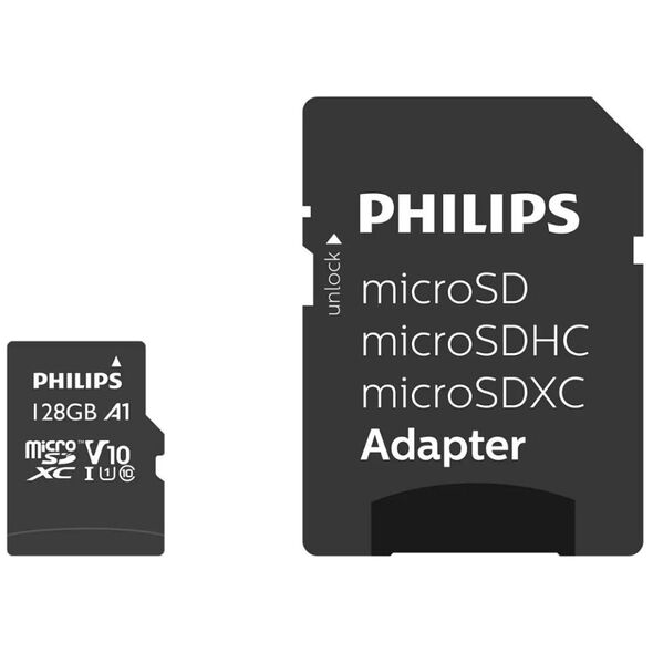 Philips microSDXC 128GB Class 10 U1 UHS-I με αντάπτορα (FM12MP45B/00) (PHIFM12MP45B-00) έως 12 άτοκες Δόσεις