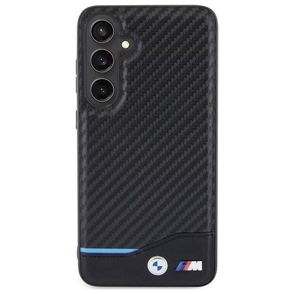 Original Case SAMSUNG GALAXY S24+ BMW Leather Carbon (BMHCS24M22NBCK) black 3666339242664
