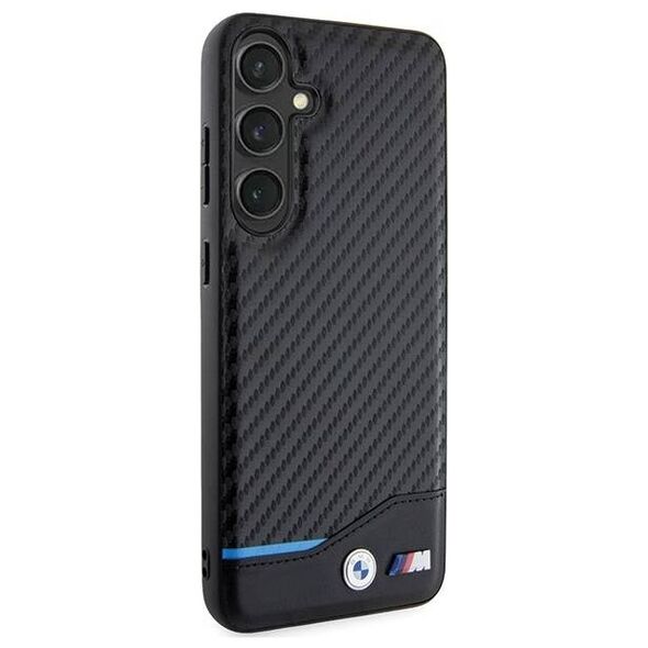 Original Case SAMSUNG GALAXY S24+ BMW Leather Carbon (BMHCS24M22NBCK) black 3666339242664