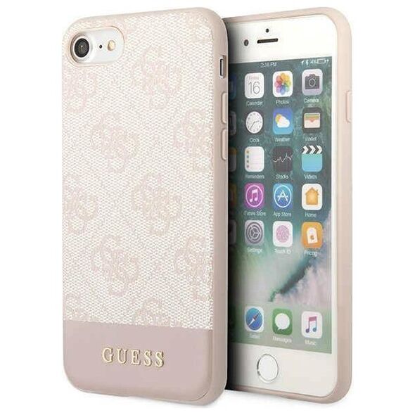 Original Case IPHONE SE 2022 / SE 2020 / 7 / 8 Guess Hard Case 4G Stripe Collection (GUHCI8G4GLPI) pink 3666339118907