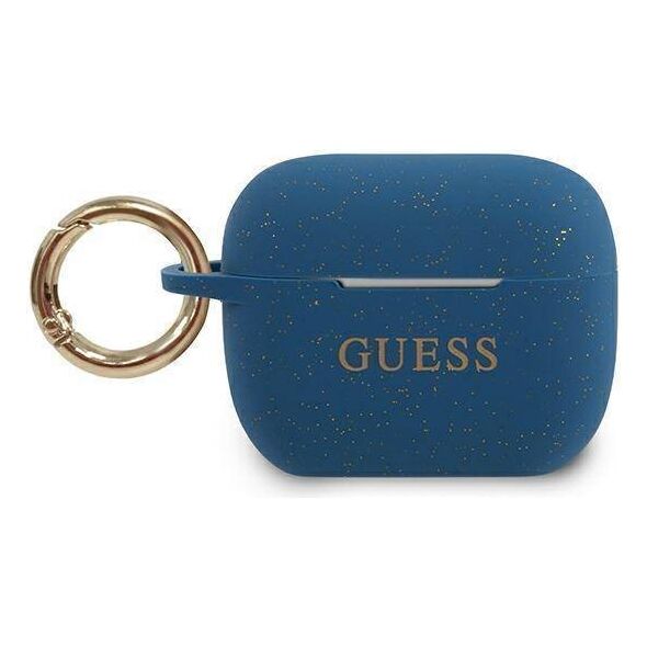 Original Case APPLE AIRPODS PRO Guess Silicone Glitter (GUACAPSILGLBL) blue 3700740494431