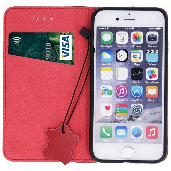 Genuine Leather Smart Pro case for Samsung Galaxy A51 maroon 5900495817327