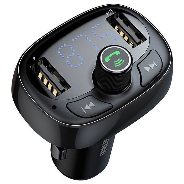 Transmitter FM Baseus T-typed S-09 Bluetooth (black) 6932172628239