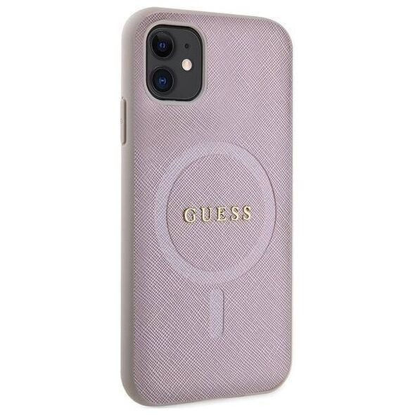 Original Case IPHONE 11 Guess Hardcase Saffiano MagSafe (GUHMN61PSAHMCP) pink 3666339156084