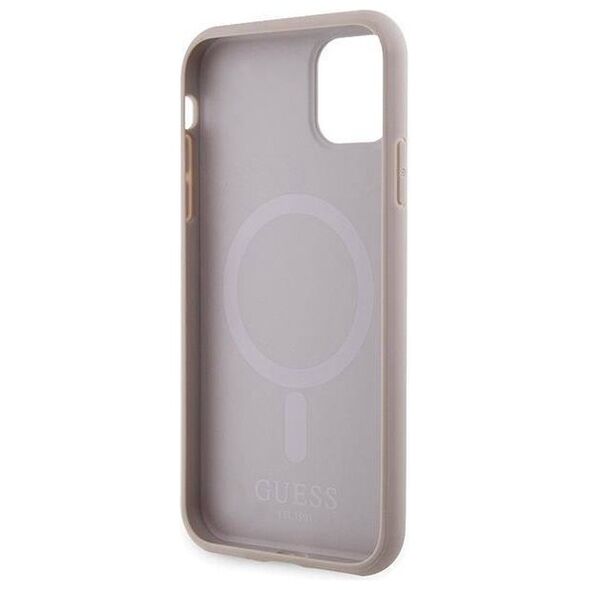 Original Case IPHONE 11 Guess Hardcase Saffiano MagSafe (GUHMN61PSAHMCP) pink 3666339156084