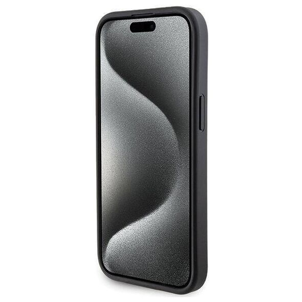Original Case APPLE IPHONE 15 Karl Lagerfeld Hardcase Gripstand Saffiano Karl&Choupette Pins (KLHCP15SGSAKCPK) black 3666339206871