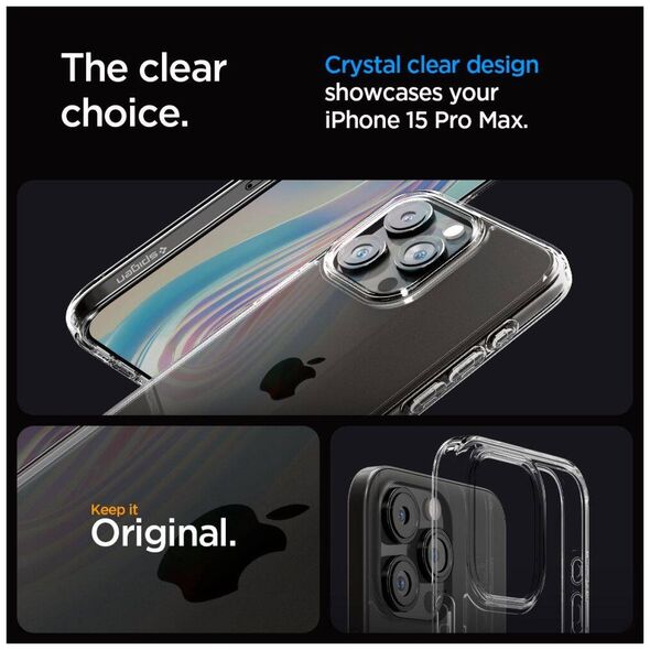 Case APPLE IPHONE 15 PRO MAX Spigen Ultra Hybrid Crystal Clear transparent 8809896749145