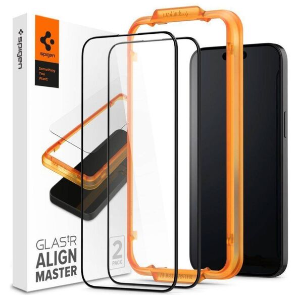Tempered Glass APPLE IPHONE 15 Spigen ALM Glass FC 2-pack black 8809896752275